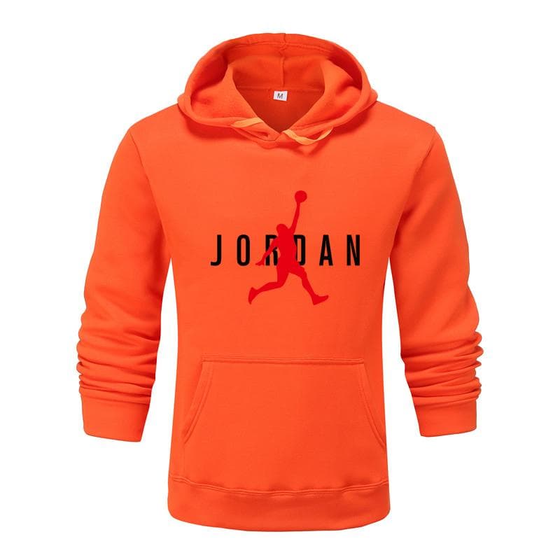 Autumn and Winter Personalized Letter Printed Hoodie for Men and Women M orange