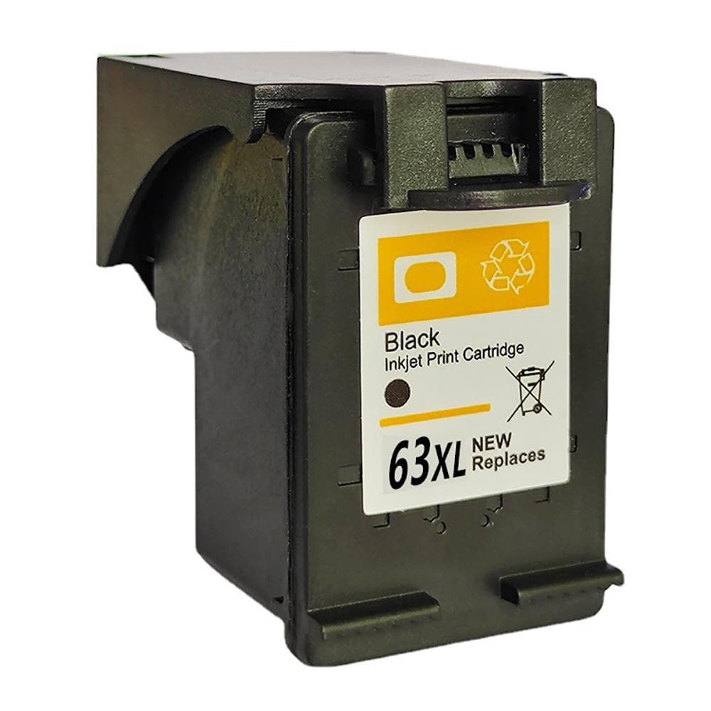 63XL Ink Cartridge Black For HP OfficeJet 3830 4650 4655 5255 ENVY 4512 15ml
