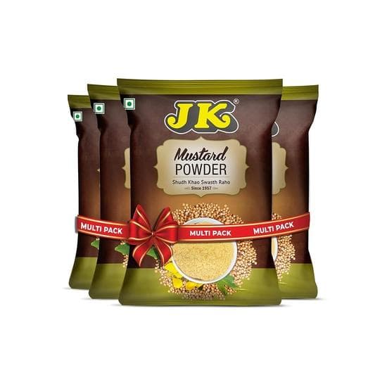 JK Mustard (Black Sarsoo) Powder | Authentic Sarso Powder for Bold Flavor & Culinary Uses | Multipack | 400g (Pack of 4)