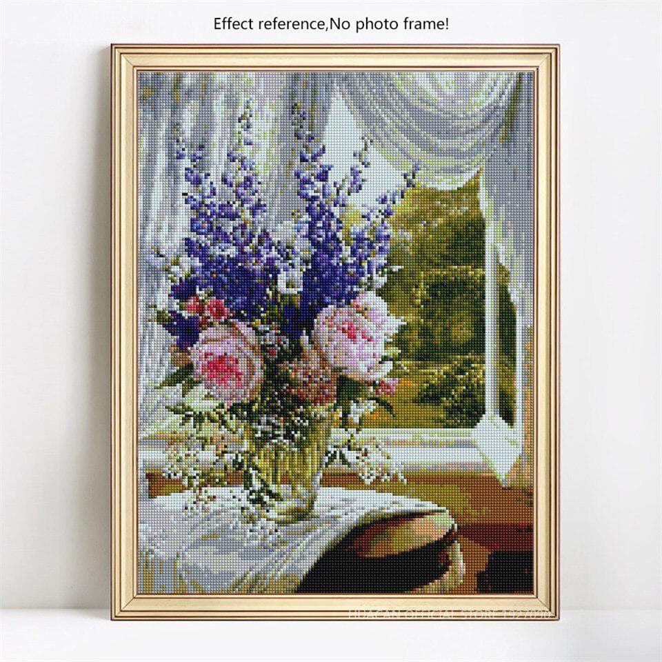 5D DIY Diamond Embroidery Full Display Flower Diamond Painting Cross Stitch 20X30CM