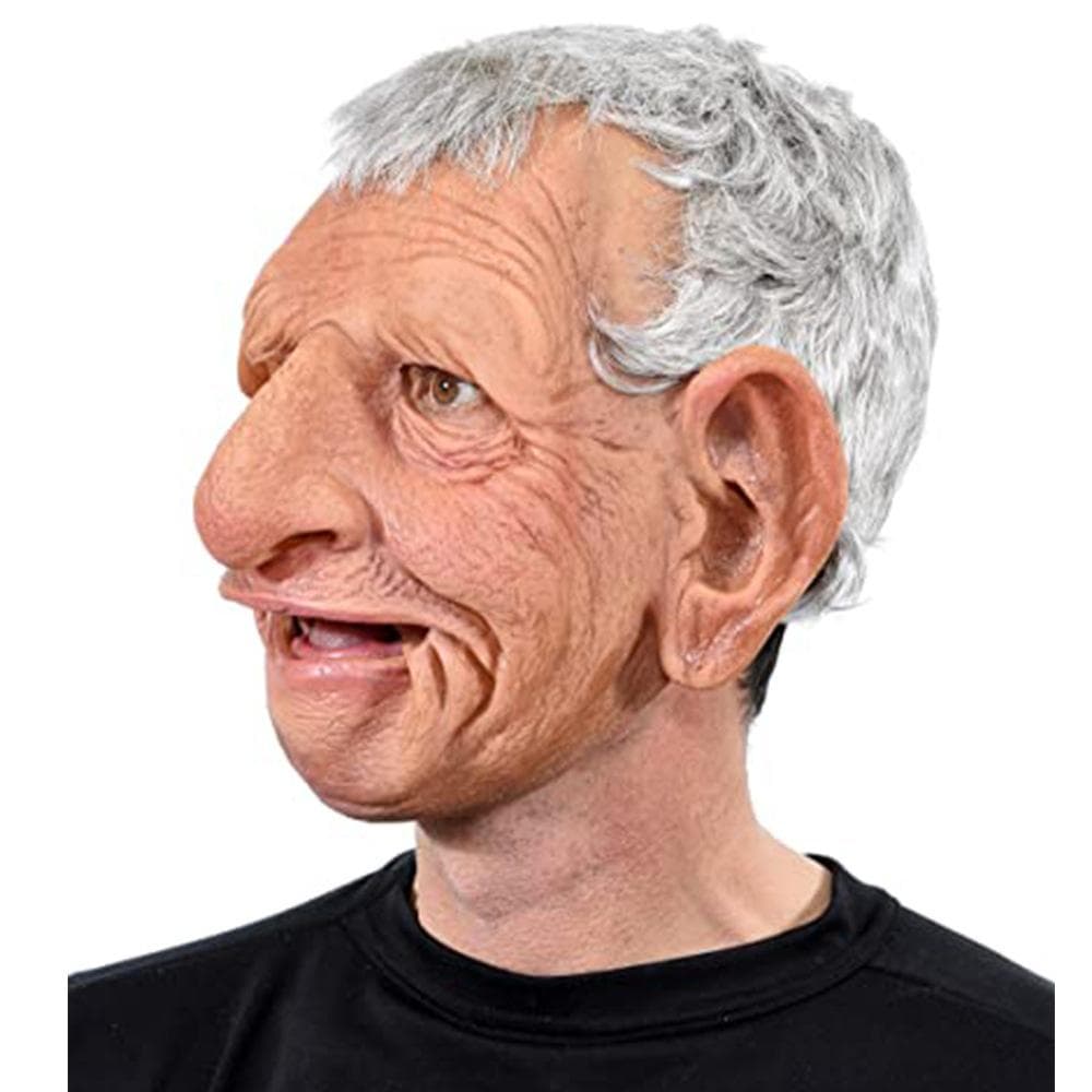 Old Man Mask Latex Halloween Cosplay Party Realistic Full Face Cover Headgear PL