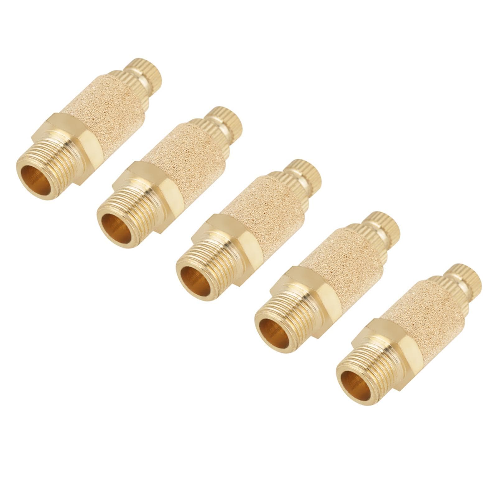 5pcsset Brass Pneumatic Muffler Silencer Air Flow Speed Control 18 BSP Valve
