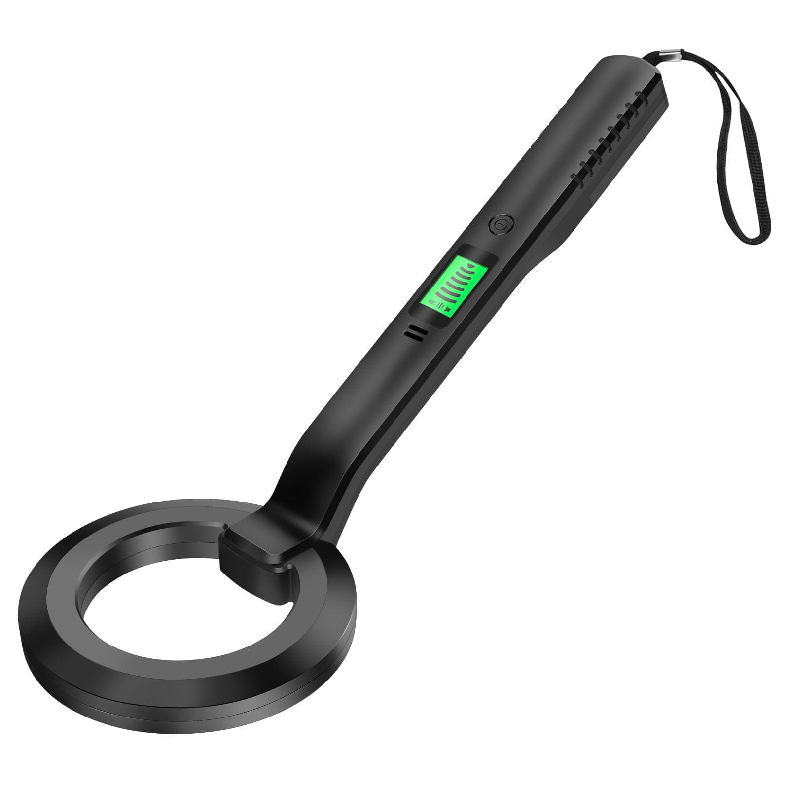 Handheld Metal Detector IP66 Waterproof Coins Positioning Device Portable Underground Underwater black