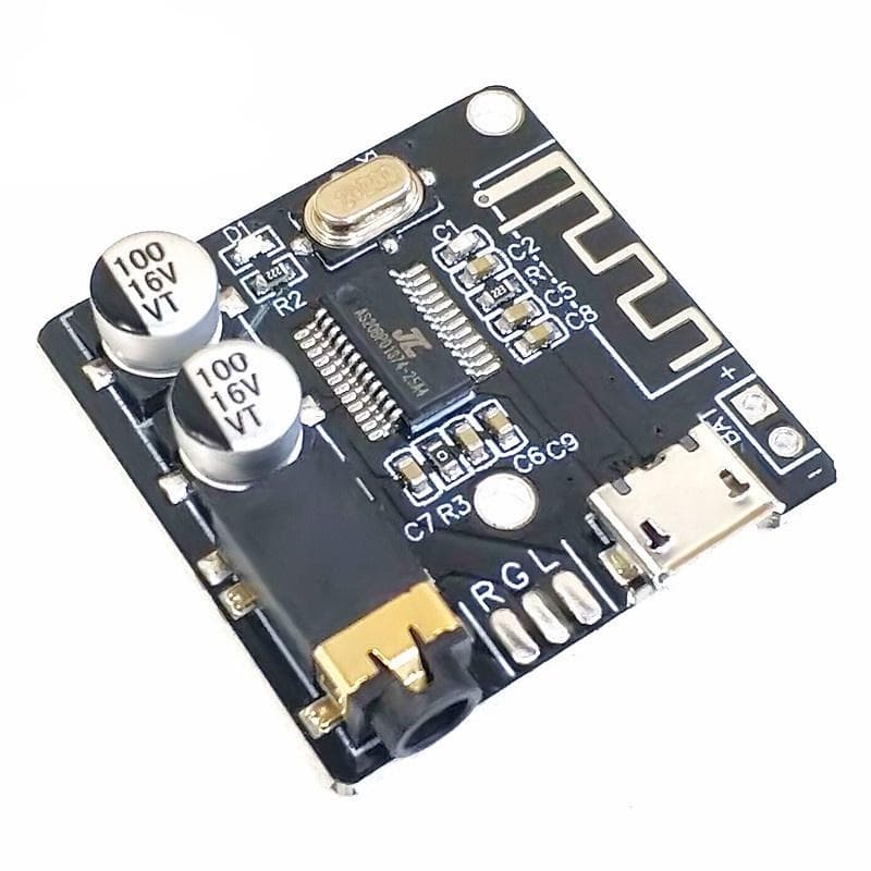 Bluetooth Audio Receiver Board Bluetooth 5.0 MP3 Lossless Decoder Board Wireless Stereo Music Module 3.7-5V 2pc black