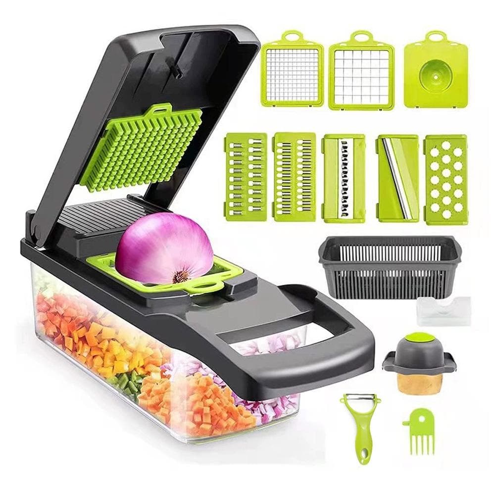 16 In 1 Multifunctional Vegetable Chopper Onion Chopper Handle Food Grate Food Chopper Kitchen Tools Vegetable Slicer Dicer Cut