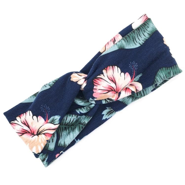 Elastic imitation cotton printed front cross yoga headband makeup headband hair tie headband Size fits all