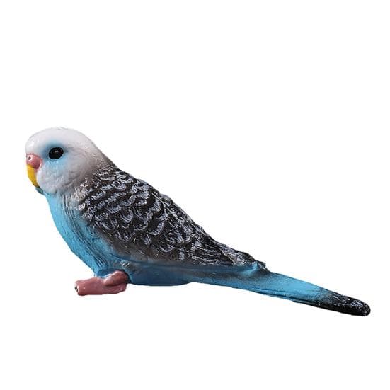 Emulation Parrot Budgerigar Bird Animal Model Toy Plastic Craft Decoration blue