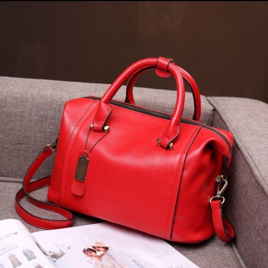 Leather Women's Bags, Crossbody Bags, Large Soft Pure Leather Handbags, Counter Single-shoulder Bags, Versatile Ladies' Bags