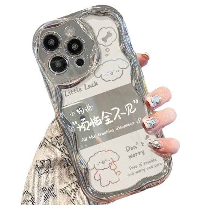 Trouble-free Chain-applicable Apple 15 Mobile Phone Case Iphone14promax Electroplated Silver 13/12 Silicone Xs iPhone 6s Plus