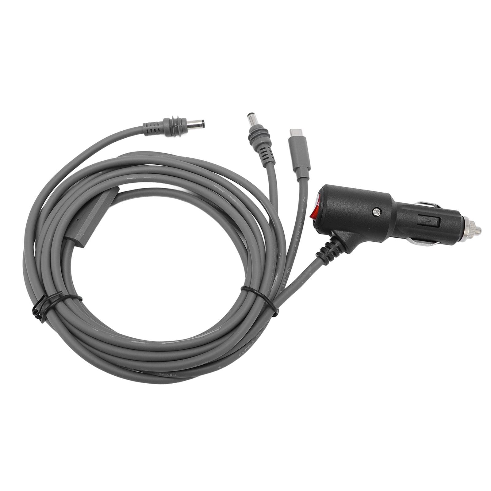 3 in 1 Satellite DC Power Cable Cigar Lighter 18 AWG Satellite Dish DC Car Charger Power Supply 5m / 16.4ft