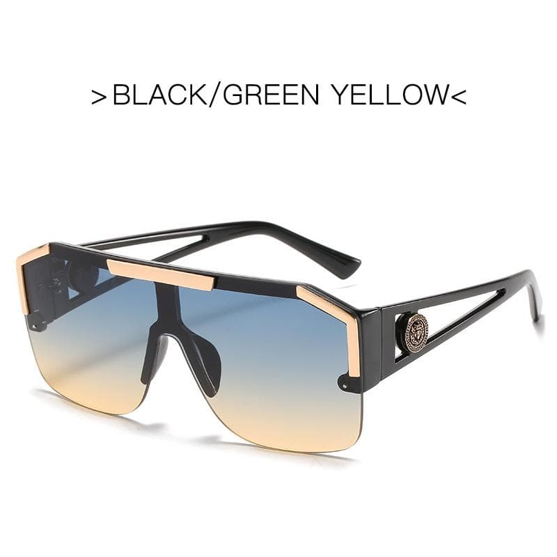 New Lion Head Sunglasses Trendy Large Frame Female Hollow Leg Design Fashion 3066