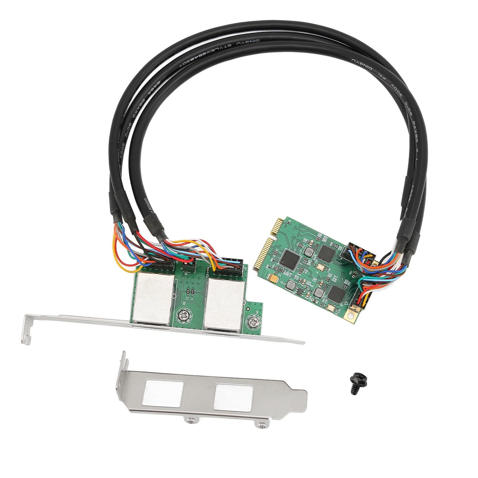 Mini PCIE Gigabit Ethernet Card 10 100 1000Mbps Drive Free RJ45 Interface 2 Port RTL8111H Chip