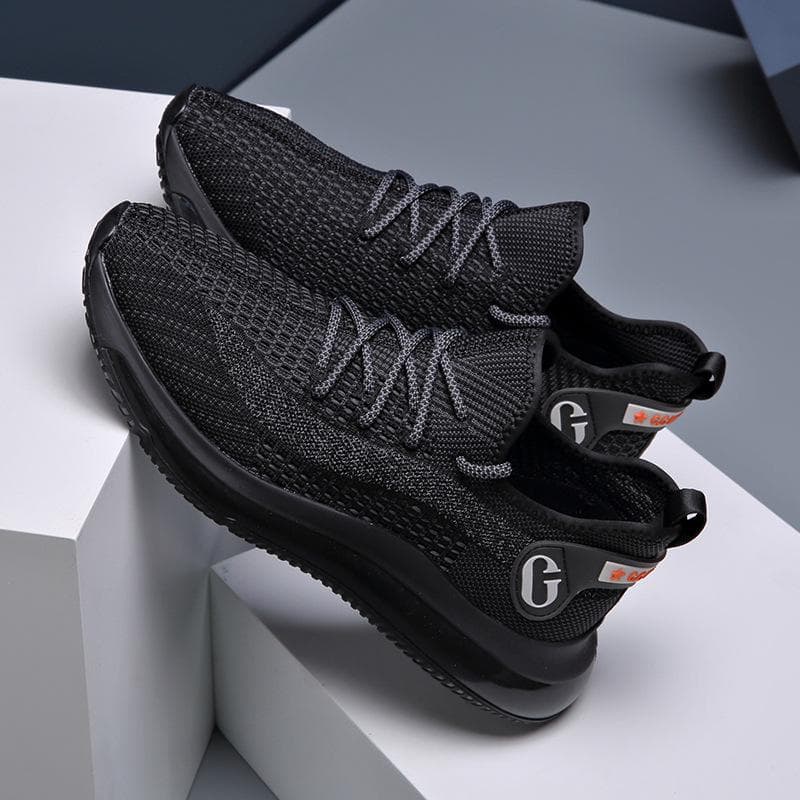 Spring and Summer New Flying Woven Shoes Men's Breathable Fashion Casual Sports Running Coconut Shoes Trendy Popcorn Sole Men's Shoes 44