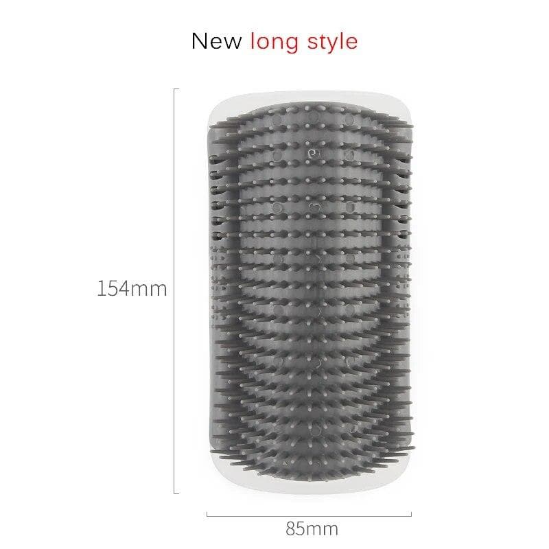 Corner Pet Brush Comb Play Cat Toy Plastic Scratch Bristles Arch Massager Self Grooming Cat Scratcher grey