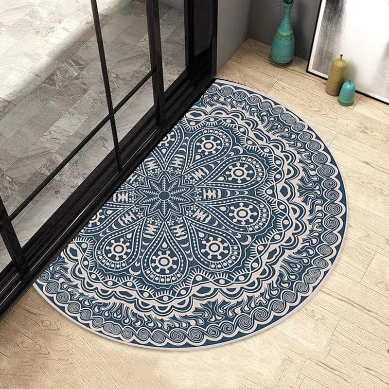 Simple Nordic Style Semi-circular Bath Mat Non-slip Bedroom Carpet High Quality Absorbent Mat Home Decoration Entrance Door Mats 40x80cm semicircle