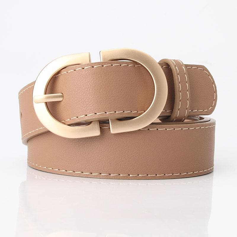 105cm Female Belt Metal Buckle Belt Suit Jeans Clothing Accessories khaki