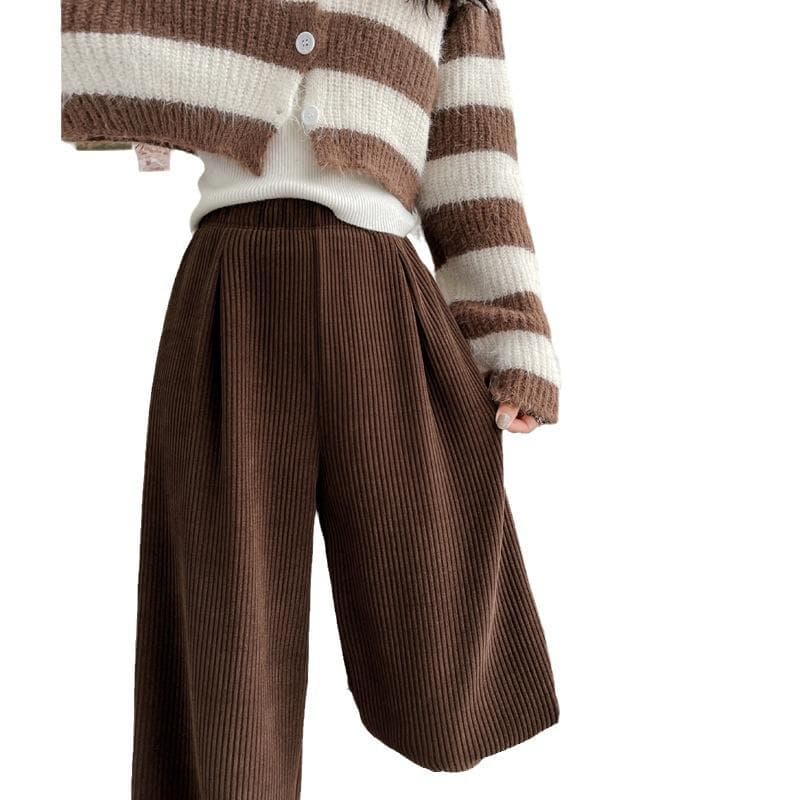 Wide-leg Pants Women's Spring and Autumn Women's Clothing New Loose Straight Drape Lazy Mopping Casual Long Pants M