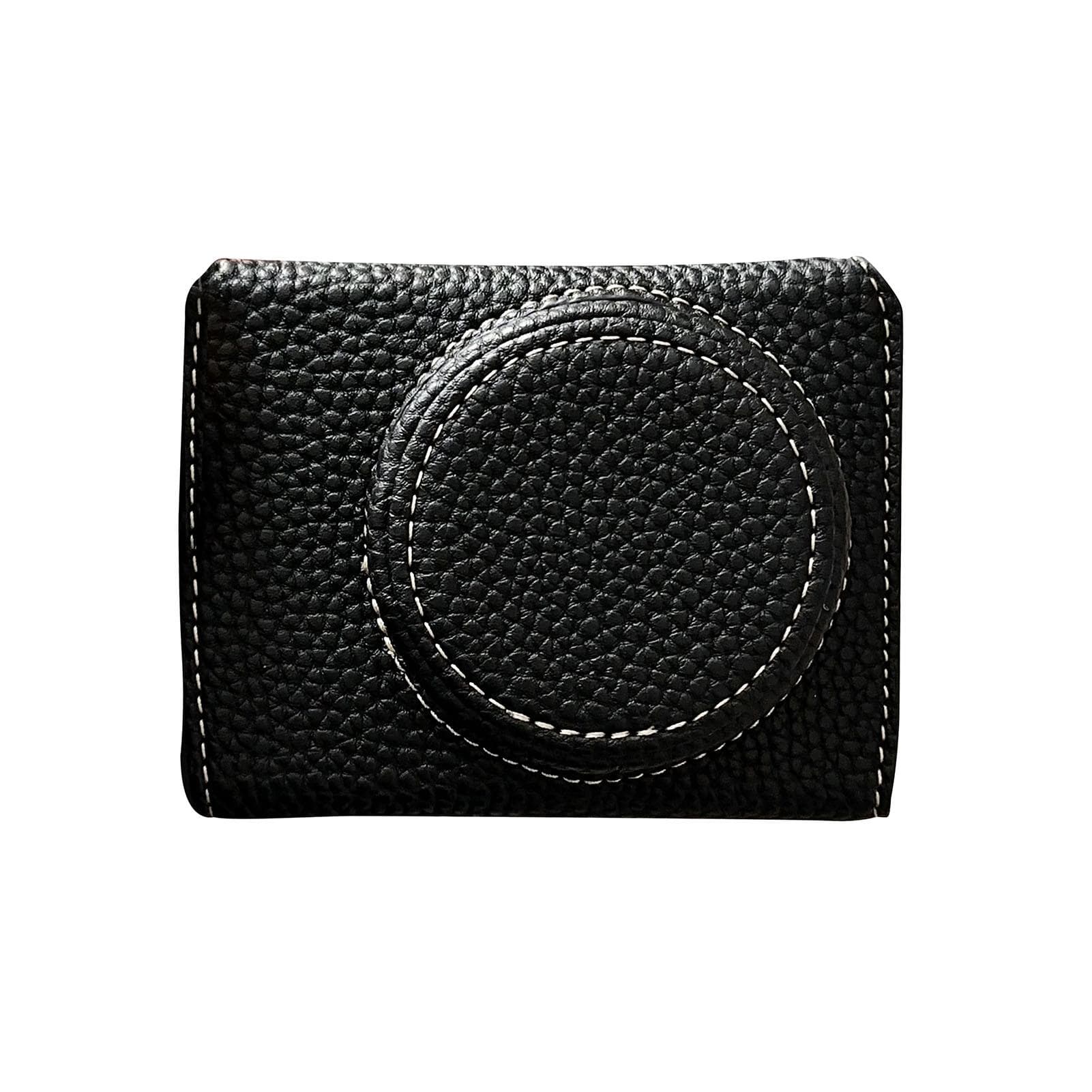 Portable Camera Protective Case Retro Style Camera Case Carry Bag with Opening Bottom Shoulder black