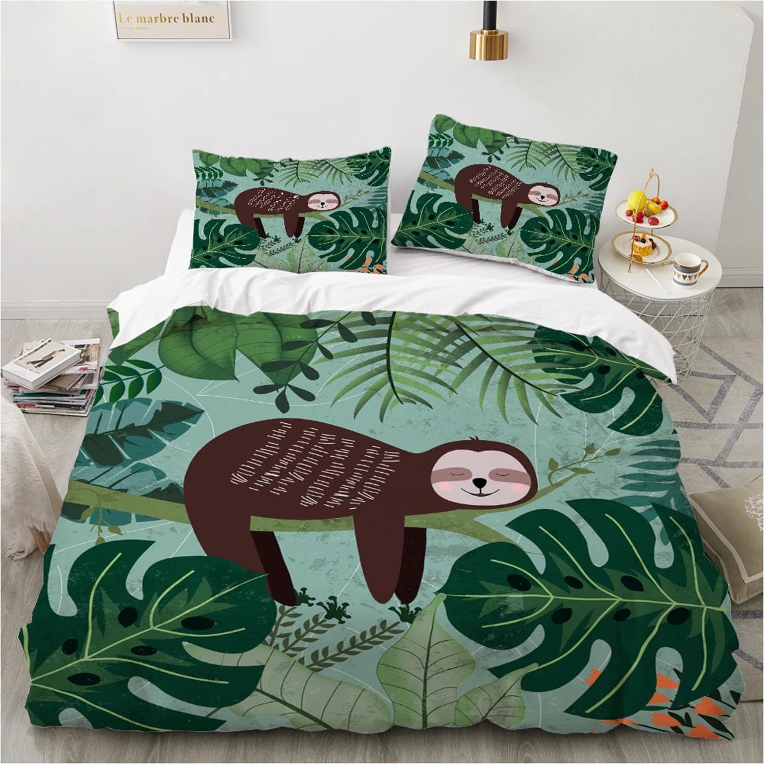 3D Printed Bedspread Sloth Duvet Cover Bedding Set Ultra-fine Fiber Pillowcase New Wholesale Colorful And Comfortable Kit 70x133cm 2pcs