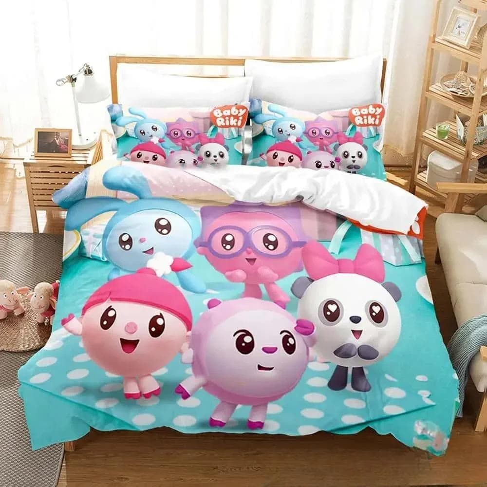New 3D Print Cartoon BabyRiki Bedding Set Boys Girls Twin Queen King Size Duvet Cover Pillowcase Bed boys Adult Home Textiles 210x210cm 3pcs