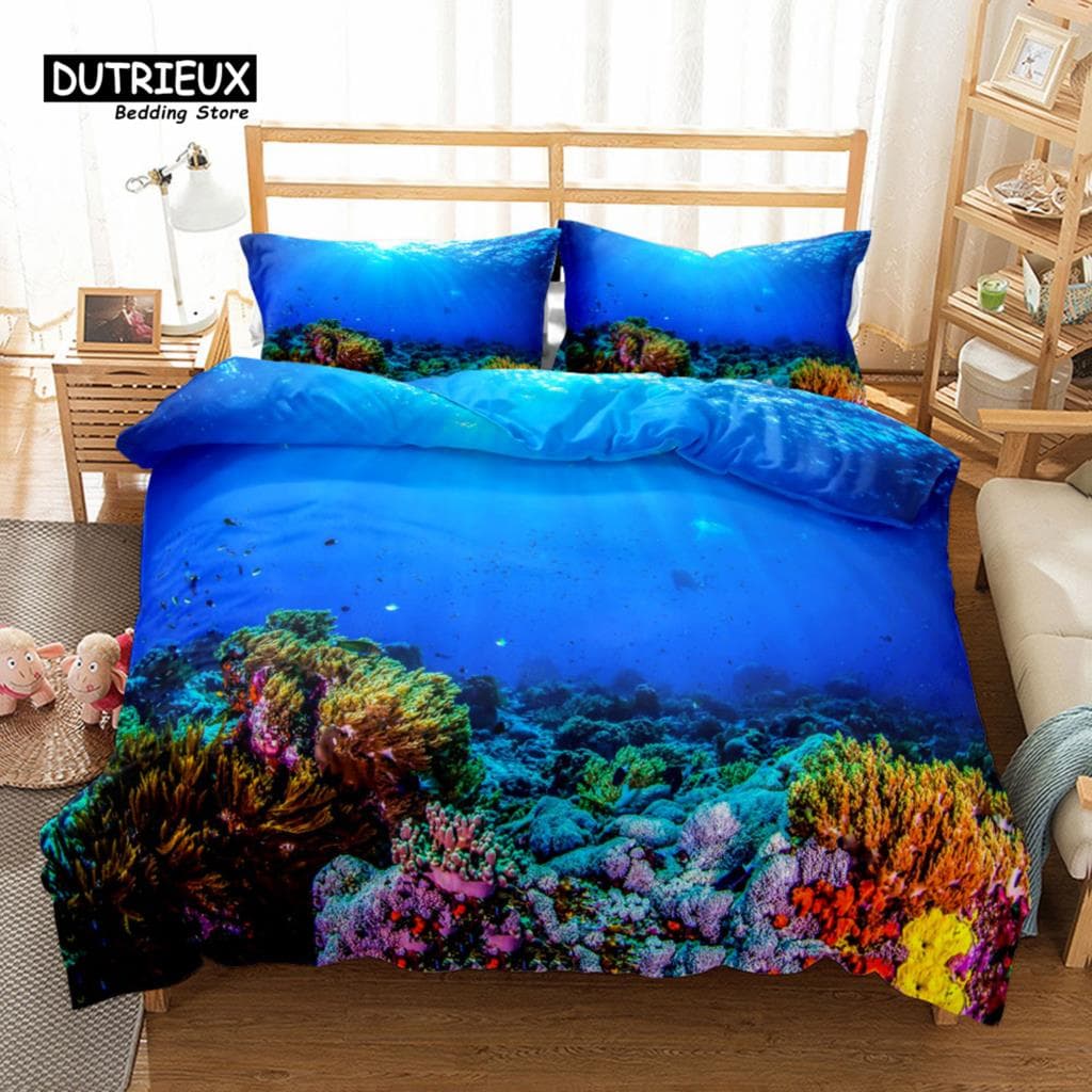 Strange Giant Octopus Duvet Cover Set, Octopu Bedding Set, Soft Comfortable Breathable Duvet Cover, For Bedroom Guest Room Decor EU single(135x200cm)