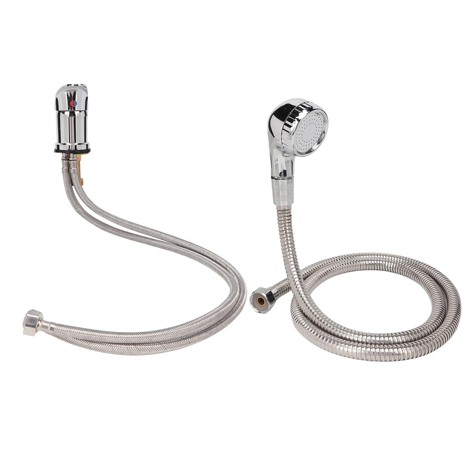 Salon Shampoo Bed Faucet Kit Leakage Proof Flexible Cold Hot Shampoo Bowl Faucet and Sprayer Kit