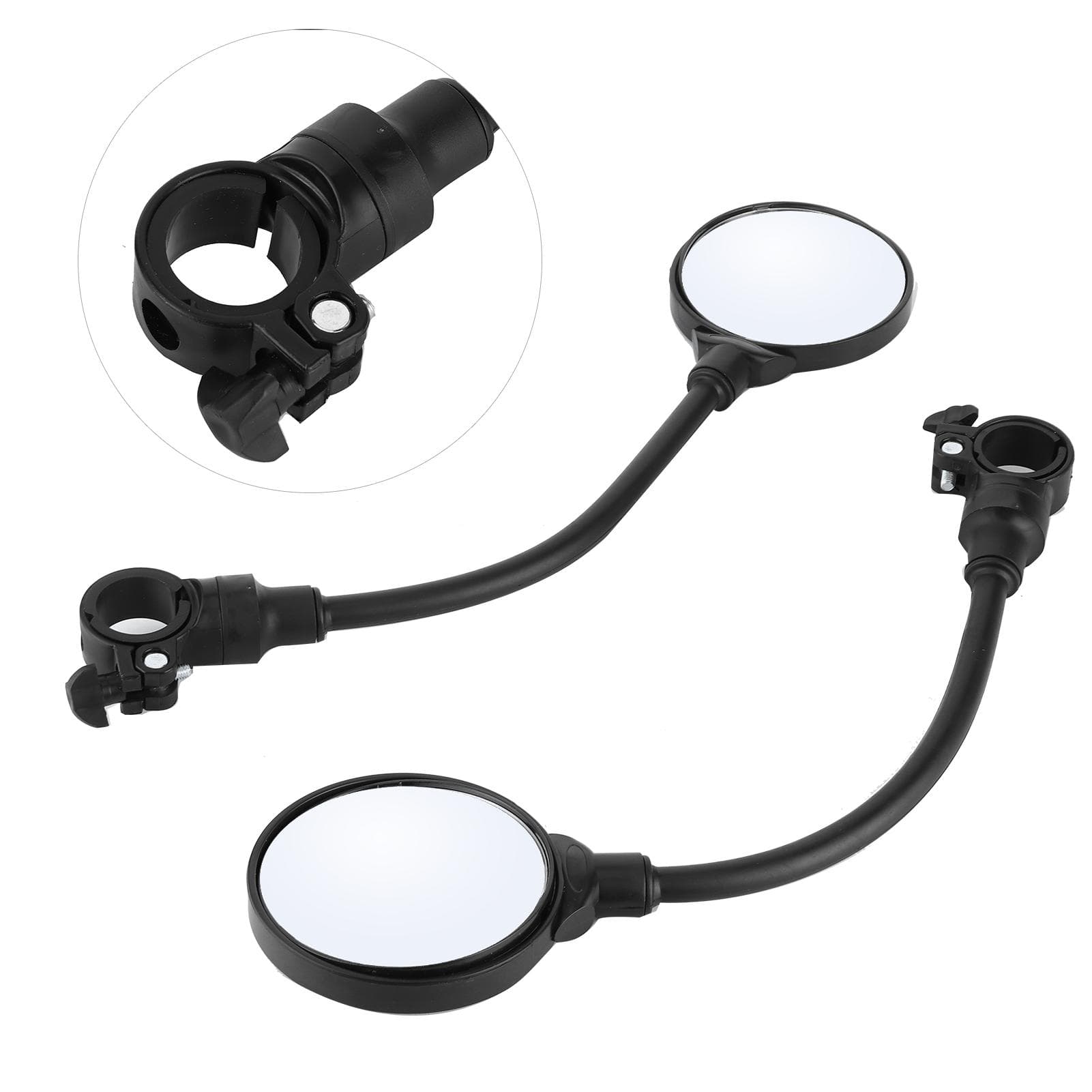 Pair Adjustable Handlebar Rearview Mirrors for Mountain Road Bike Bicycle Electric Motorcycle