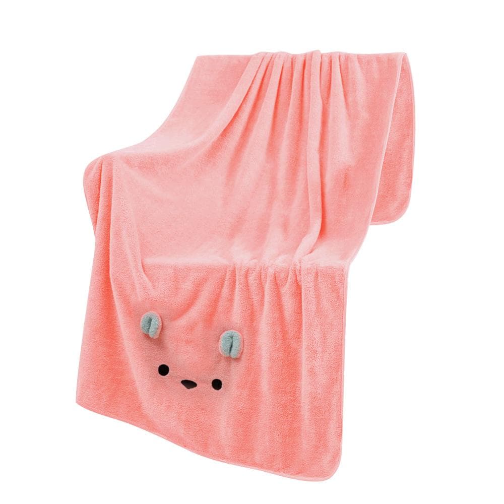 Ultra Soft Baby Towel Cartoon Bath Towel for Kids Babies Toddlers Infants Adults 70*140cm/ 28*55in pink