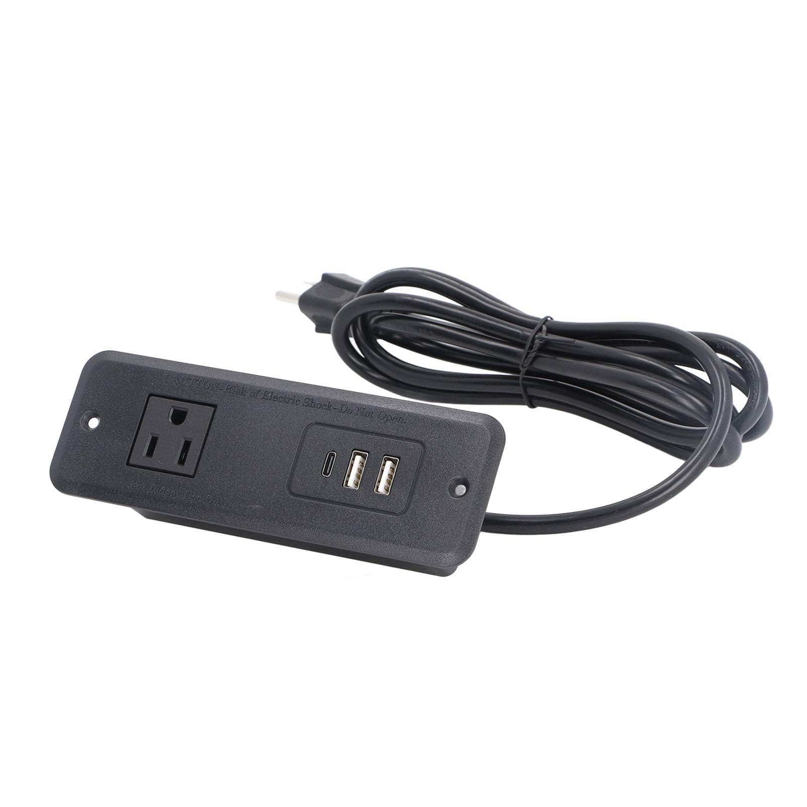 Recessed Power Strip 20W PD Fast Charging Safe with 1 Socket 2 USB 1 Type C Recessed Desk Outlet