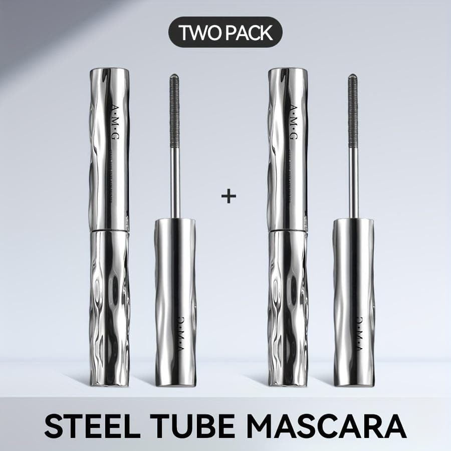 1PC/2PCS special steel pipe spiral material mascara brush head for easy makeup application, 24-hour water resistance, and curling makeup effect 2packs