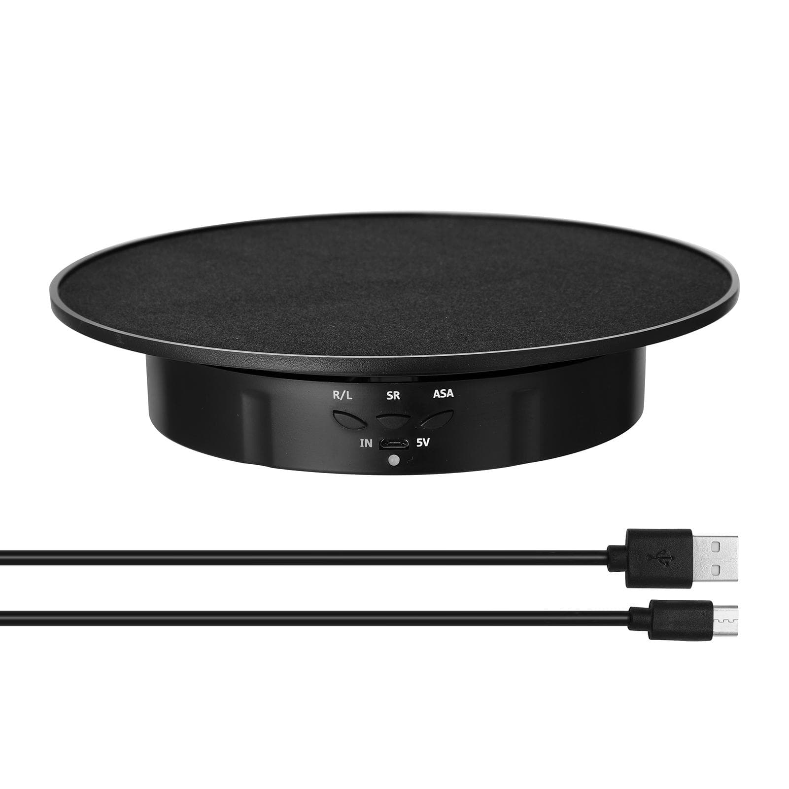 360 Degree Electric Rotating Turntable Display Stand for Video Photography Props Speed Adjustable suede black