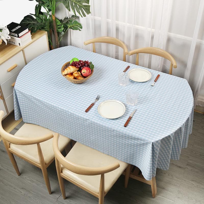 Oval Tablecloth Waterproof Oil Proof Pvc Table Cover case Decorative Dining Table Coffee Shop Wedding Decor Nice Table Cover 90x140cm 1pcs