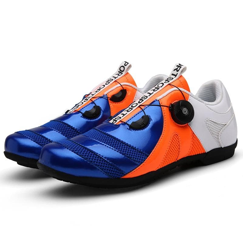 Cycling Shoes Lockless Cycling Shoes Men's and Women's Cycling Hard Soled Mountain Power Cycling Shoes 43 blue