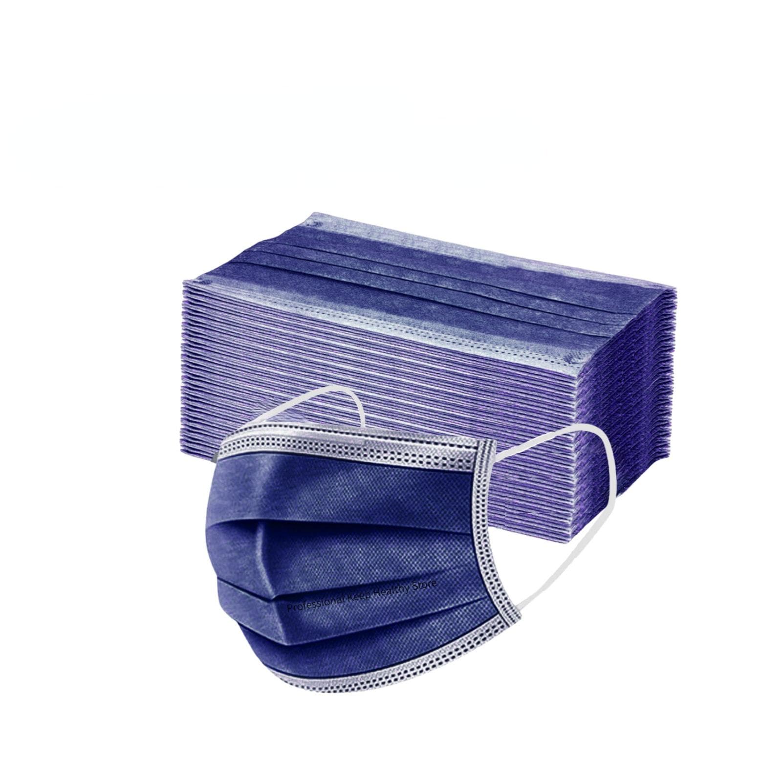 50-200PCS Adult Disposable Non-woven 3-layer Filter Mouth Mascarillas Face Mask Breathable Multicolor Mask 50pcs navy blue
