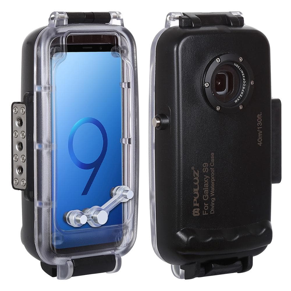 PULUZ 40m / 130ft Custodia impermeabile per immersione Custodia protettiva Samsung Galaxy S9 black