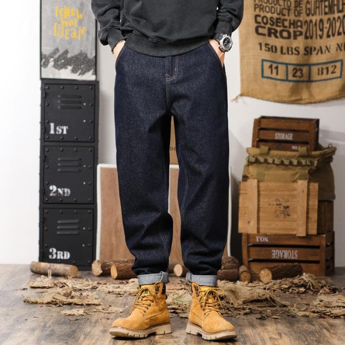 Jeans Not Fading Denning Blue Harem Jeans Men's Fall Straight Harem Pants Men's Fall American Bull 29