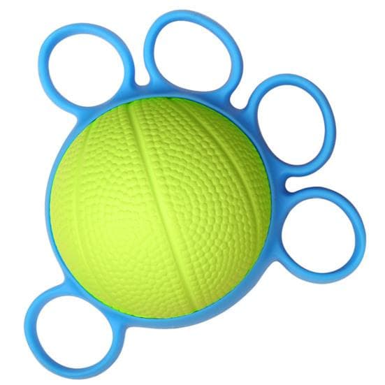 Finger Grip Ball Massage Non-slip Rehabilitation Training Ergonomic Five Finger Strength Circle Grip Device Fitness Equipment green
