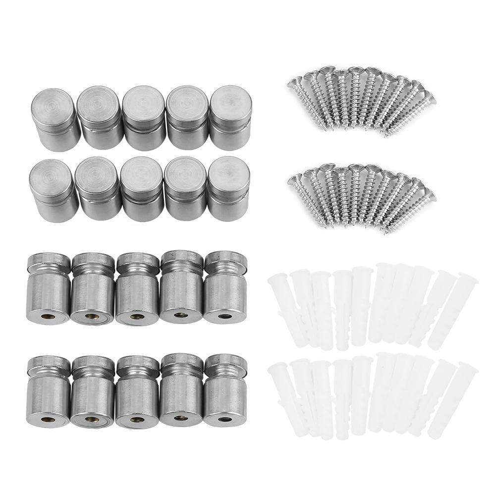 20Pcs M12*20mm Stainless Steel Advertise Fixing Pin Glass Standoff Mounting Bolt