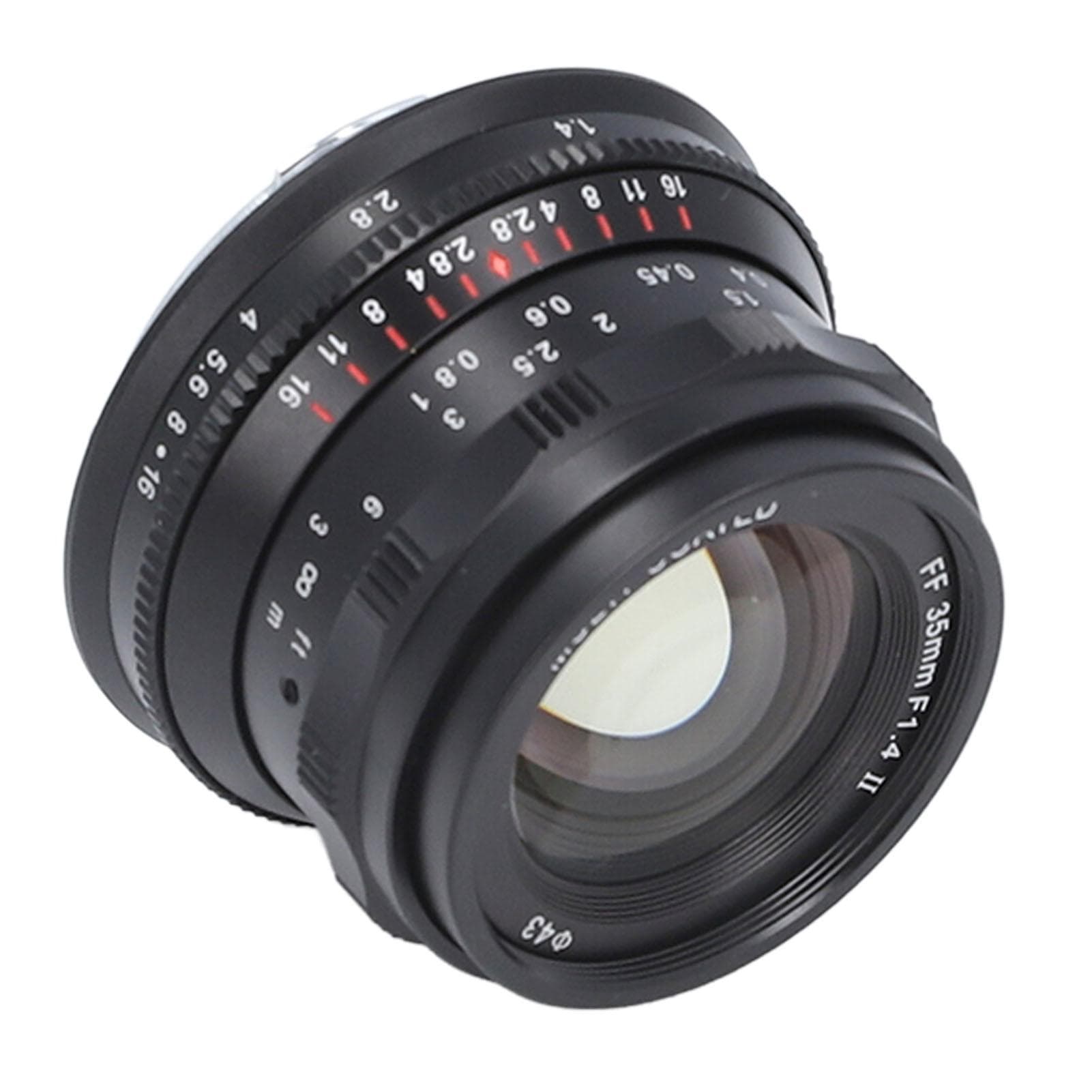 35mm F1.4 Full Frame Portrait Lens Optical Glass Large Aperture Fixed Manual Focus L Mount Camera black