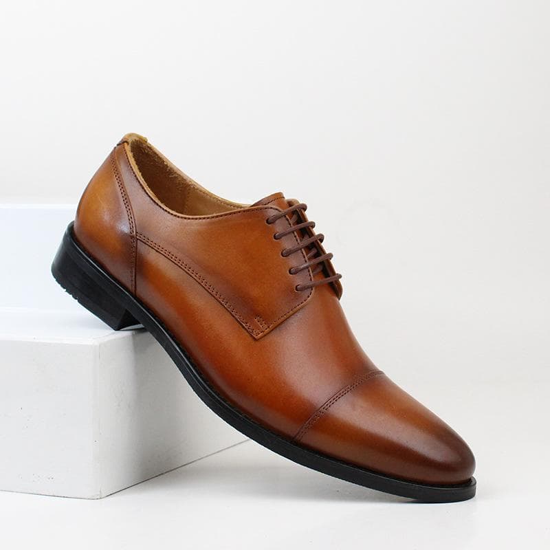 Men's Formal Business Leather Shoes Genuine Leather Three-joint Pointy-toe Gentleman Groom Wedding Shoes Men's Casual Derby Shoes 44
