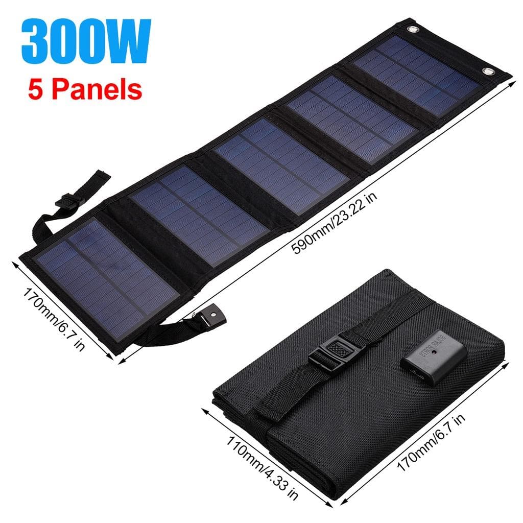 5V 100W/200W/300W USB Foldable Solar Panel Portable Flexible Small Waterproof Folding Solar Panels Cells For mobile phone Battery Charger 300W