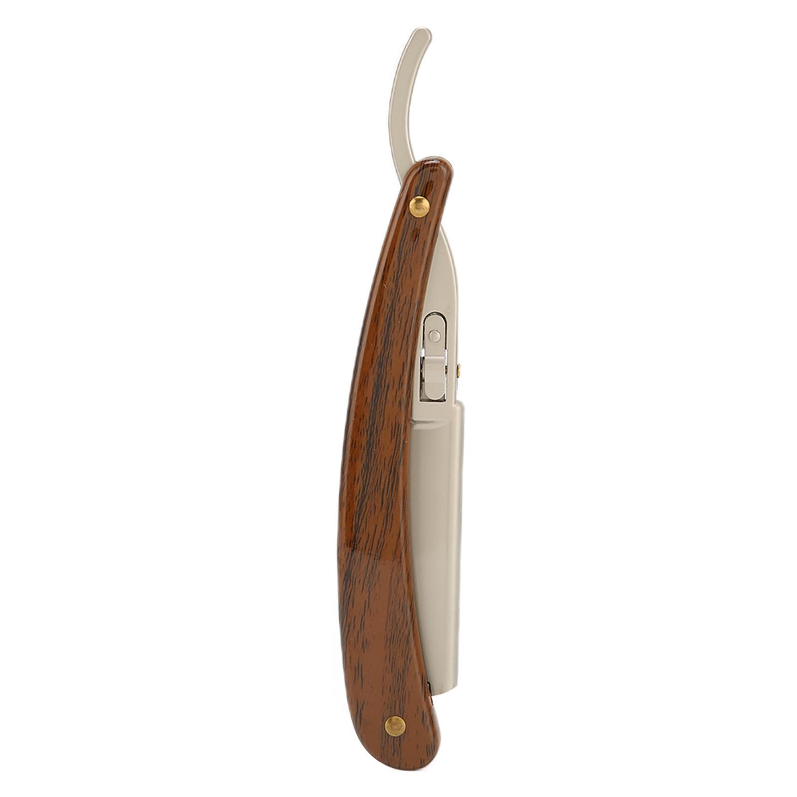 Straight Edge Razor Professional Travel Portable Simple Folding Manual Shaver for Men (Without