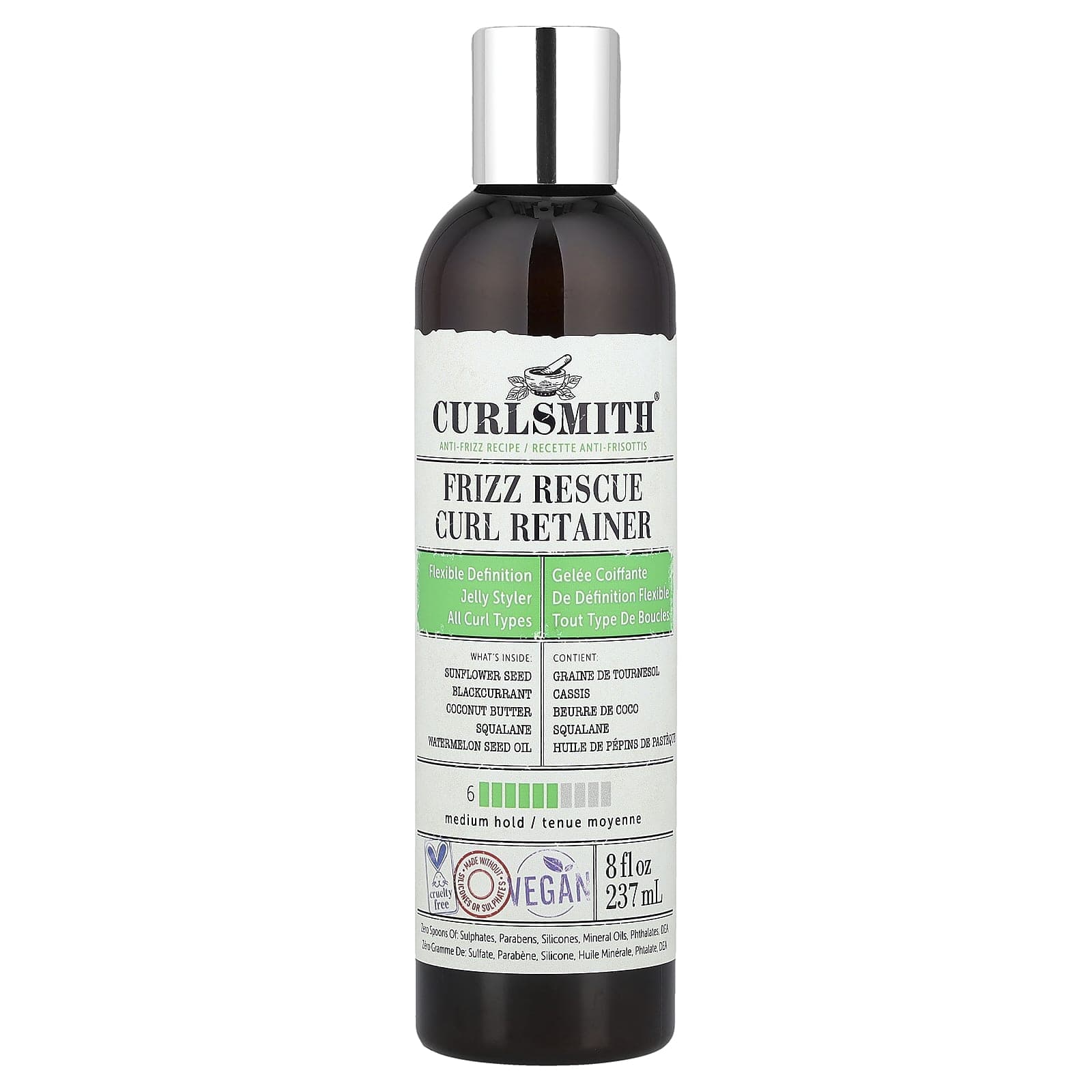 Curlsmith, Frizz Rescue Curl Retainer, Medium Hold, Suitable for All Curl Types, 8 fl oz (237 ml)