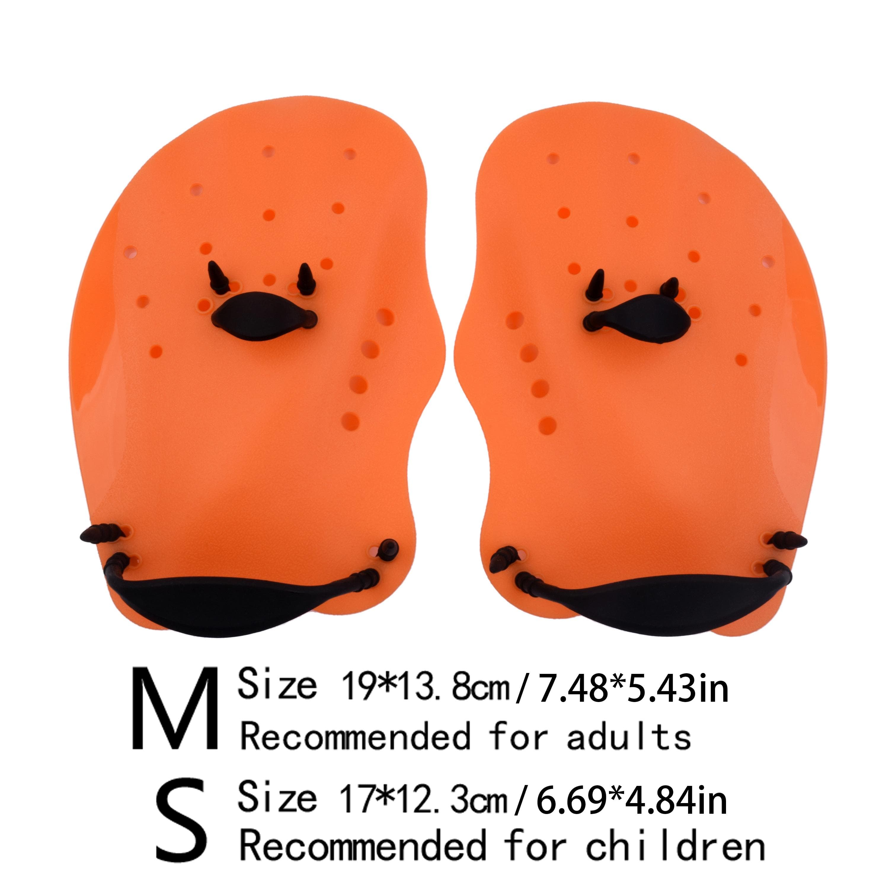 Black Swimming Fins Paddling Palm Adult Freestyle Paddling Training Fins Professional Swimming Equipment Palm M orange