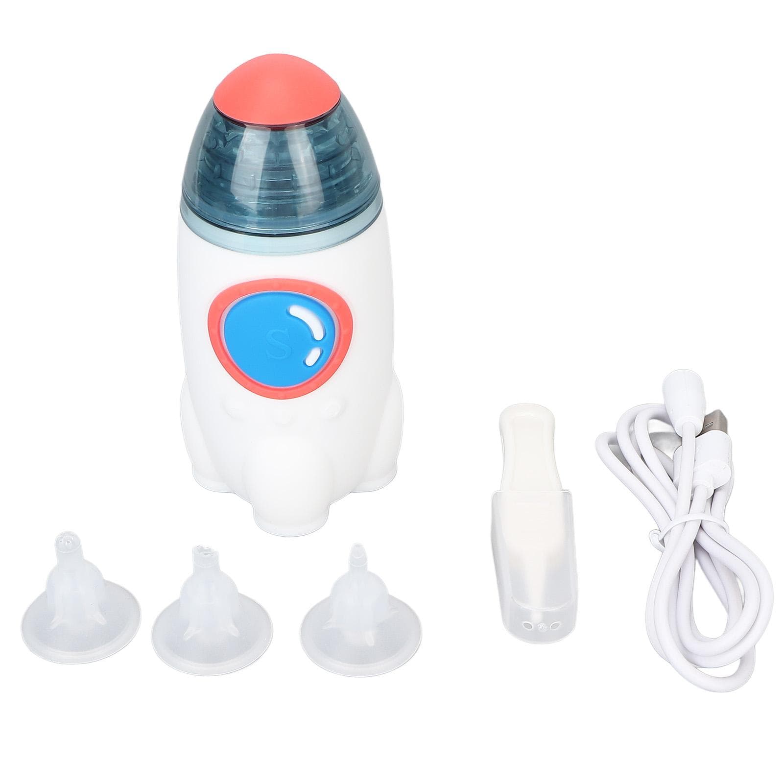 Electric Baby Nasal Aspirator 3 Suction Nozzle IPX7 Waterproof Low Noise Nose Booger Nose Sucker