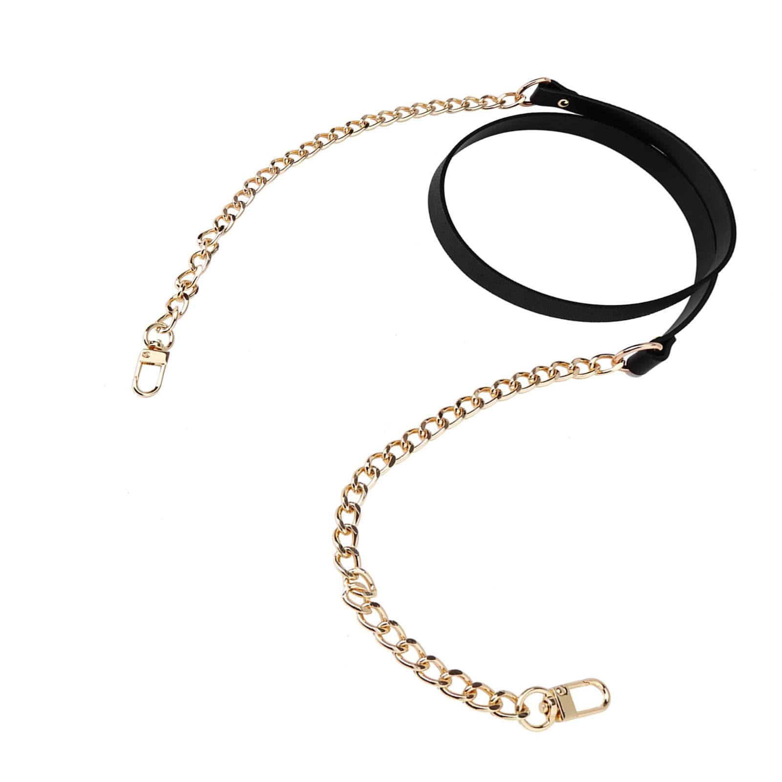 1Pc Genuine Leather Shoulder Bag Straps Handle Soft DIY Hand Accessories Black black