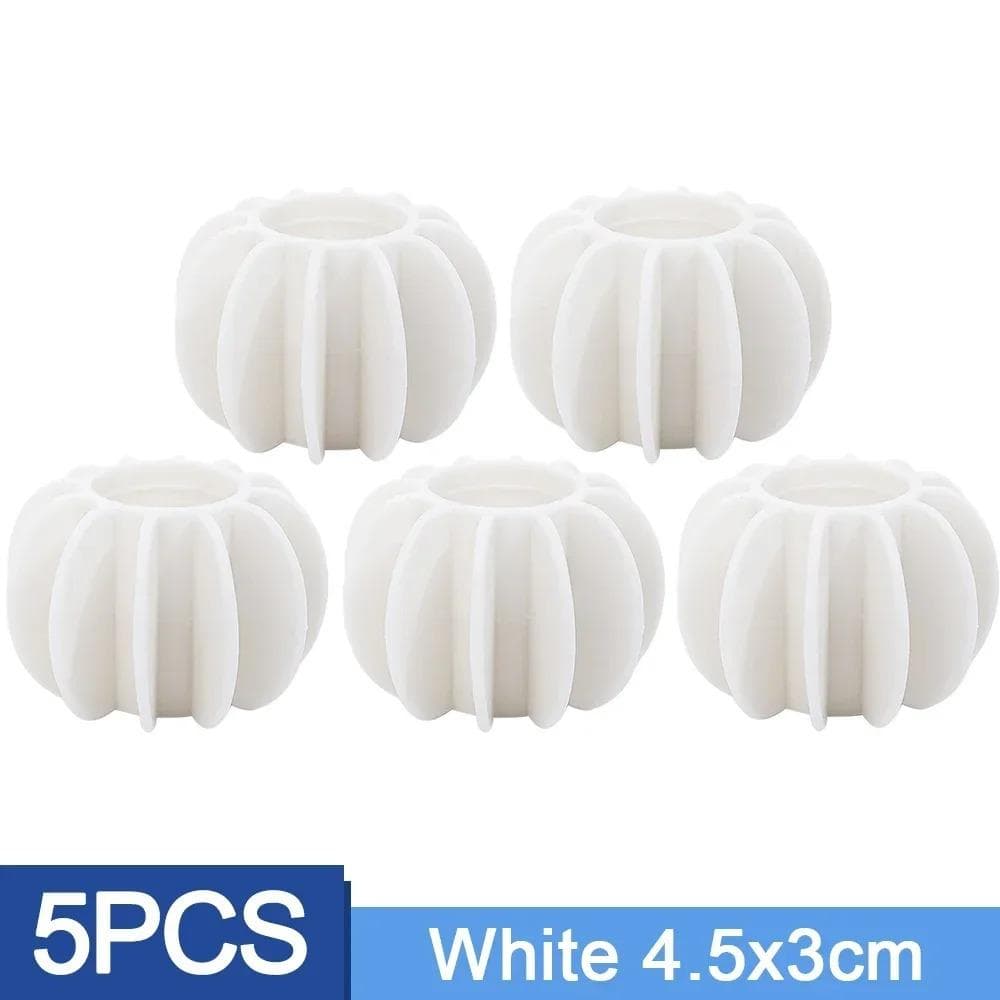 10/1Pc Anti-tangle Clothes Cleaning Ball Silicone Laundry Ball Reusable Washing Machine Stain Removal Hair Catcher Cleaning Tool White 3.9*2 5PCS