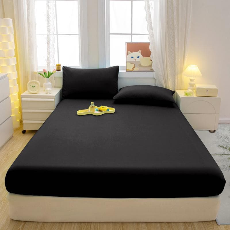 3Pc Minimalist Modern Solid Color Bedsheet Set Soft And Comfortable Bedding, Bedspread Set (Including 1 Bedsheet+2 Pillowcases) 90x200cm