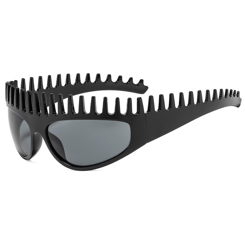 Ins Unique Y2K Fashion Headband Women Sunglasses New Style Comb Shaped Cat Eye Hip Hop Punk Driving Men UV400 as picture