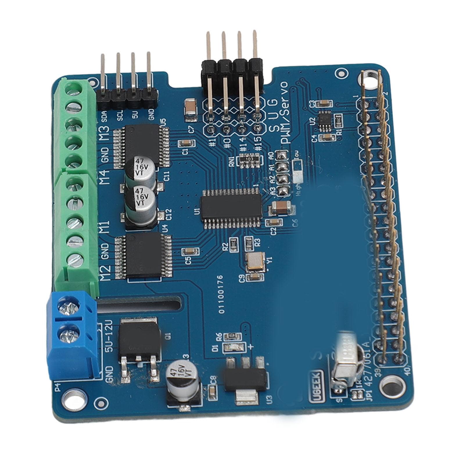 Robot Expansion Board for RasPi I2C Interface 5V to 12V 1.6KHz PWM Precise Stable Output Robot